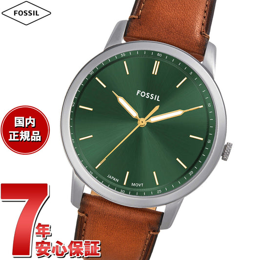 フォッシル FOSSIL 腕時計 メンズ MINIMALIST 三針 ブラウンレザーウォッチ FS6094