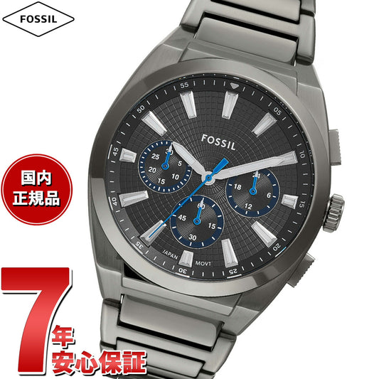 フォッシル FOSSIL 腕時計 メンズ EVERETT クロノグラフ ガンメタル ステンレススチールウォッチ FS6107