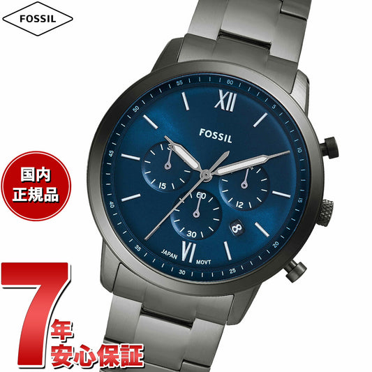 フォッシル FOSSIL 腕時計 メンズ NEUTRA クロノグラフ ガンメタル ステンレススチールウォッチ FS6111
