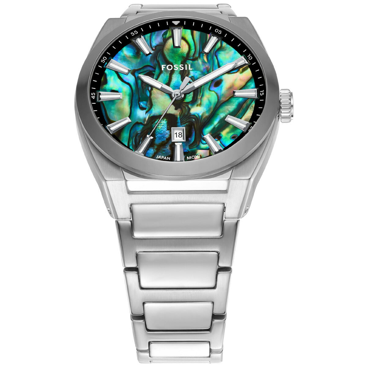 フォッシル FOSSIL 腕時計 メンズ EVERETT 三針デイト ステンレススチールウォッチ FS6114