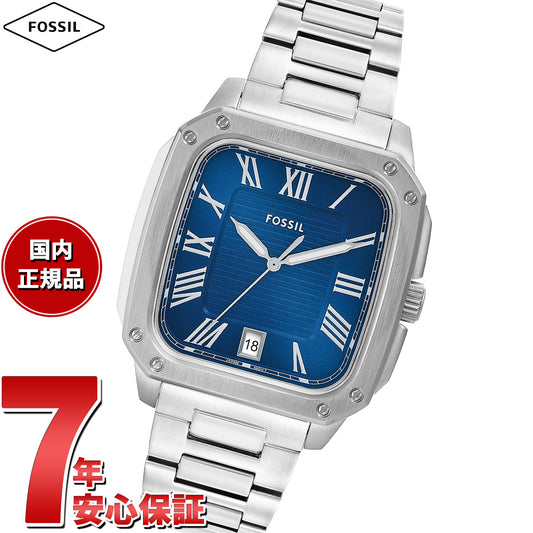 フォッシル FOSSIL 腕時計 メンズ CROSBY 三針デイト ステンレススチールウォッチ FS6121【2025 新作】