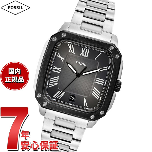 フォッシル FOSSIL 腕時計 メンズ CROSBY 三針デイト ステンレススチールウォッチ FS6122【2025 新作】