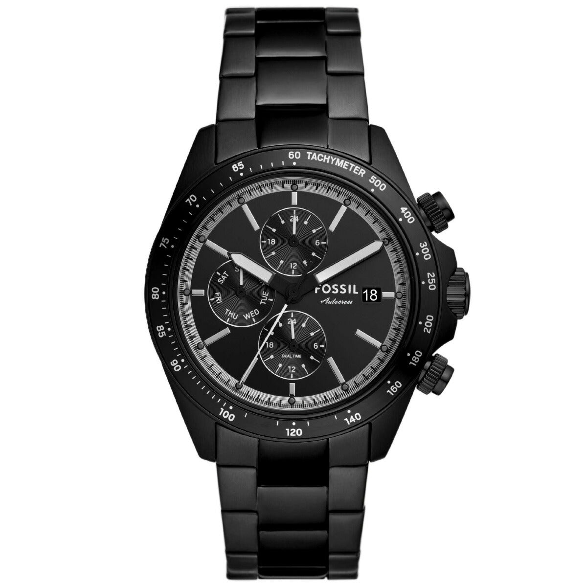 フォッシル FOSSIL 腕時計 メンズ AUTOCROSS マルチファンクション ブラック ステンレススチールウォッチ FS6125【2025 新作】