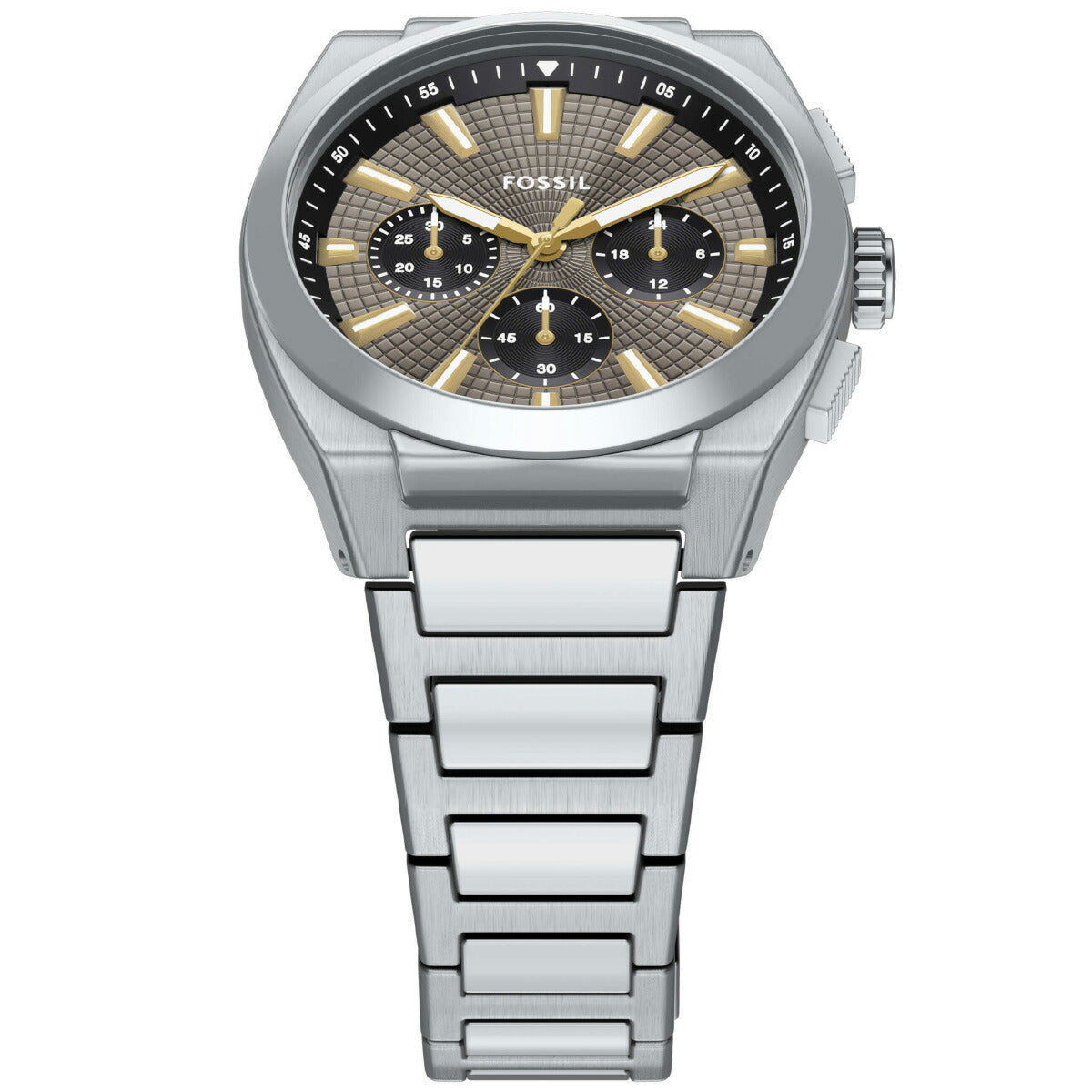 フォッシル FOSSIL 腕時計 メンズ EVERETT クロノグラフ ステンレススチールウォッチ FS6128【2025 新作】