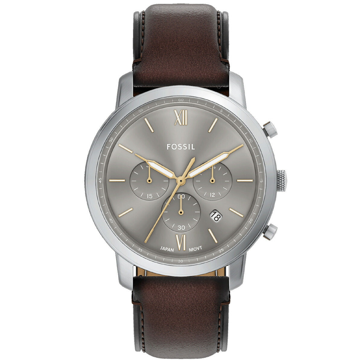 フォッシル FOSSIL 腕時計 メンズ NEUTRA クロノグラフ ブラウンレザーウォッチ FS6129【2025 新作】