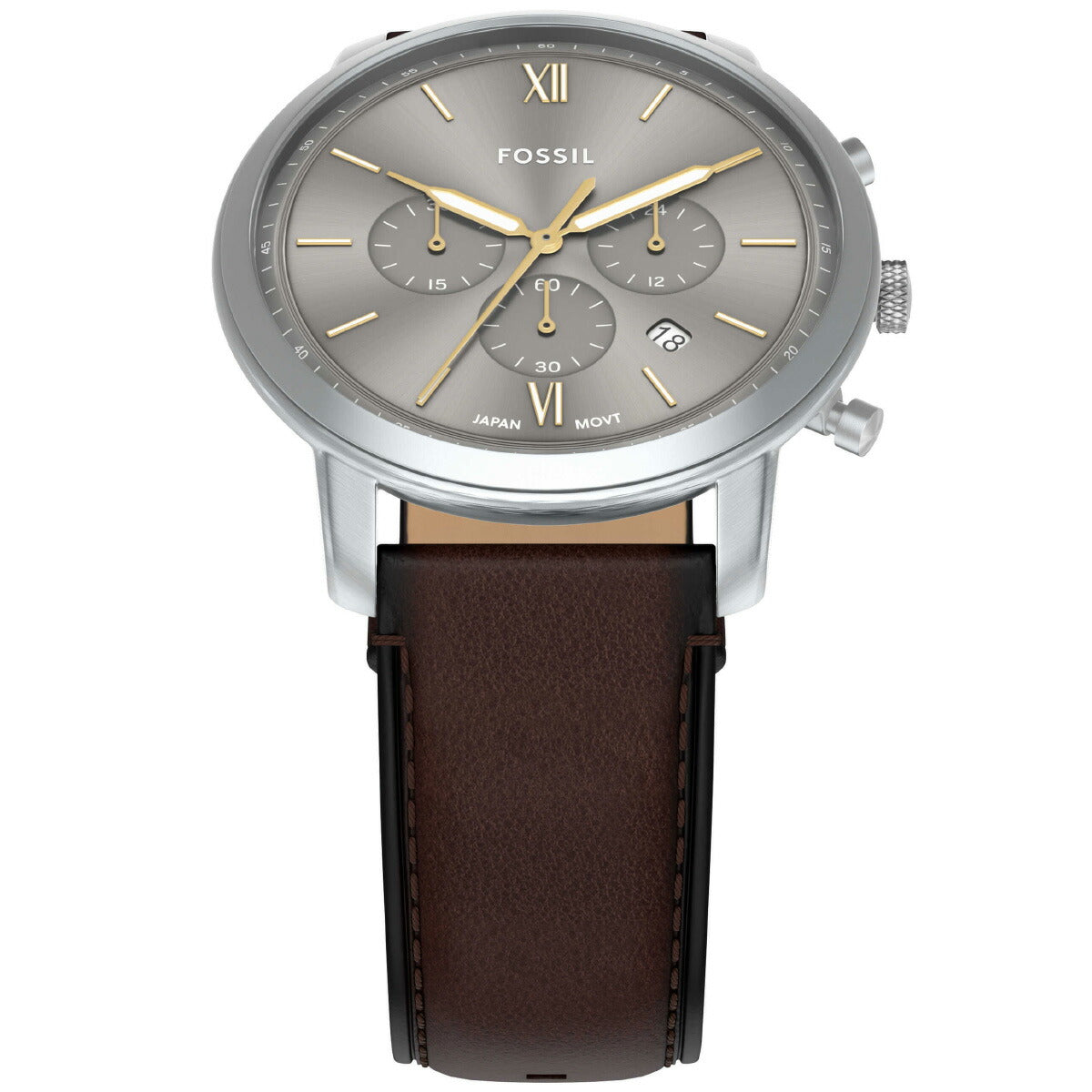 フォッシル FOSSIL 腕時計 メンズ NEUTRA クロノグラフ ブラウンレザーウォッチ FS6129【2025 新作】
