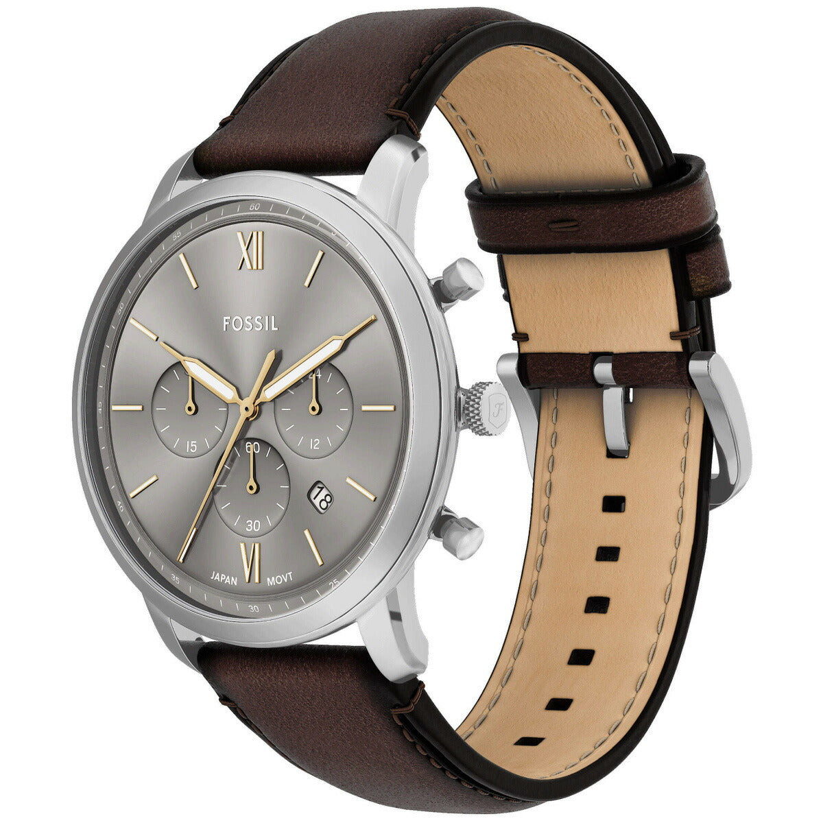 フォッシル FOSSIL 腕時計 メンズ NEUTRA クロノグラフ ブラウンレザーウォッチ FS6129【2025 新作】