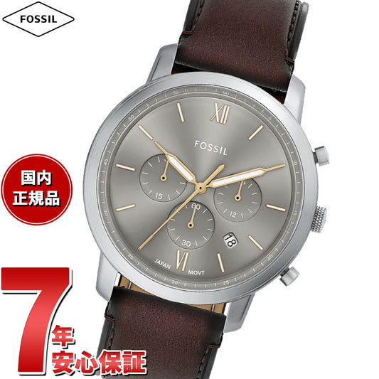 フォッシル FOSSIL 腕時計 メンズ NEUTRA クロノグラフ ブラウンレザーウォッチ FS6129【2025 新作】