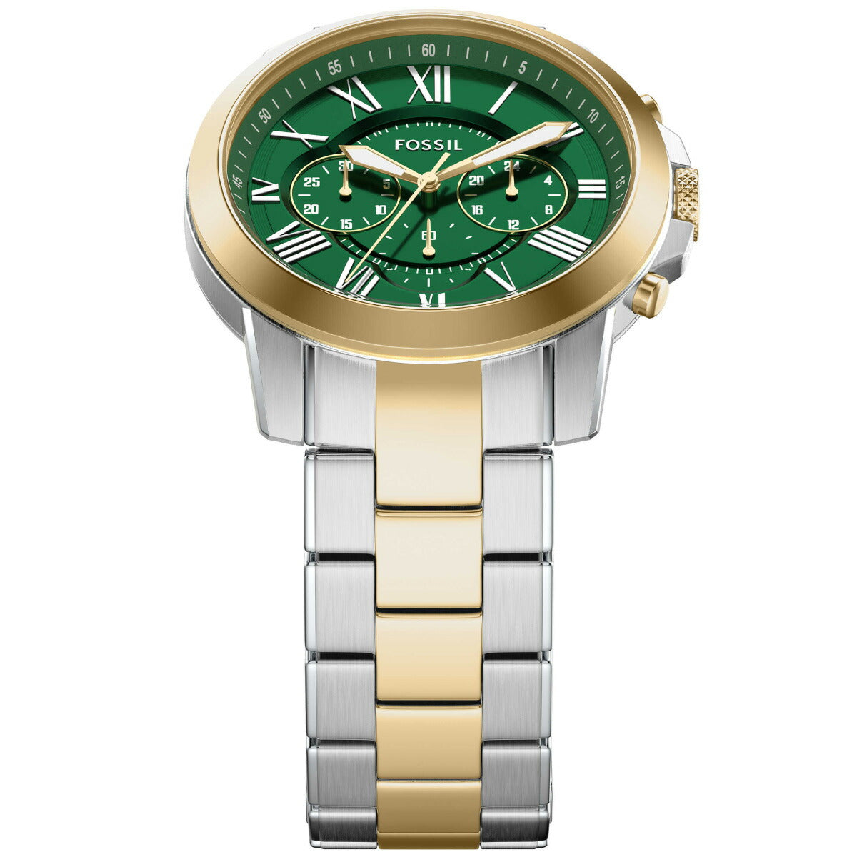 フォッシル FOSSIL 腕時計 メンズ GRANT クロノグラフ ツートーン ステンレススチールウォッチ FS6131【2025 新作】