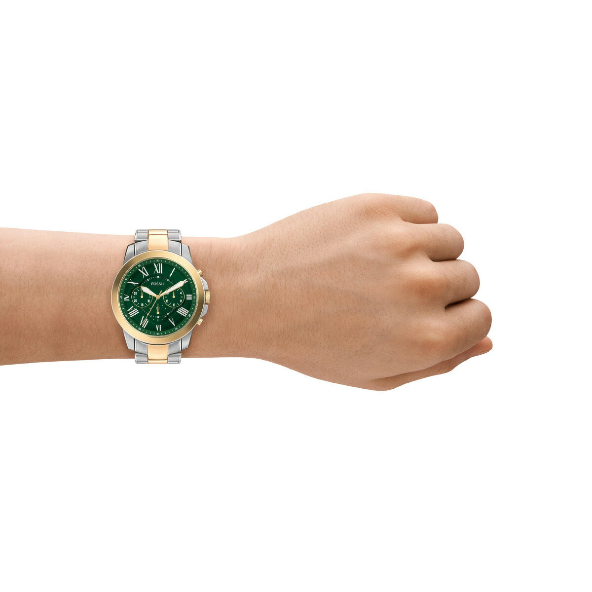 フォッシル FOSSIL 腕時計 メンズ GRANT クロノグラフ ツートーン ステンレススチールウォッチ FS6131【2025 新作】
