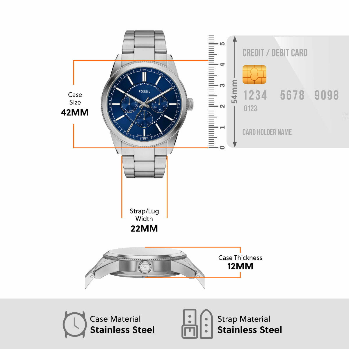 フォッシル FOSSIL 腕時計 メンズ PEARSON マルチファンクション ステンレススチールウォッチ FS6134【2025 新作】