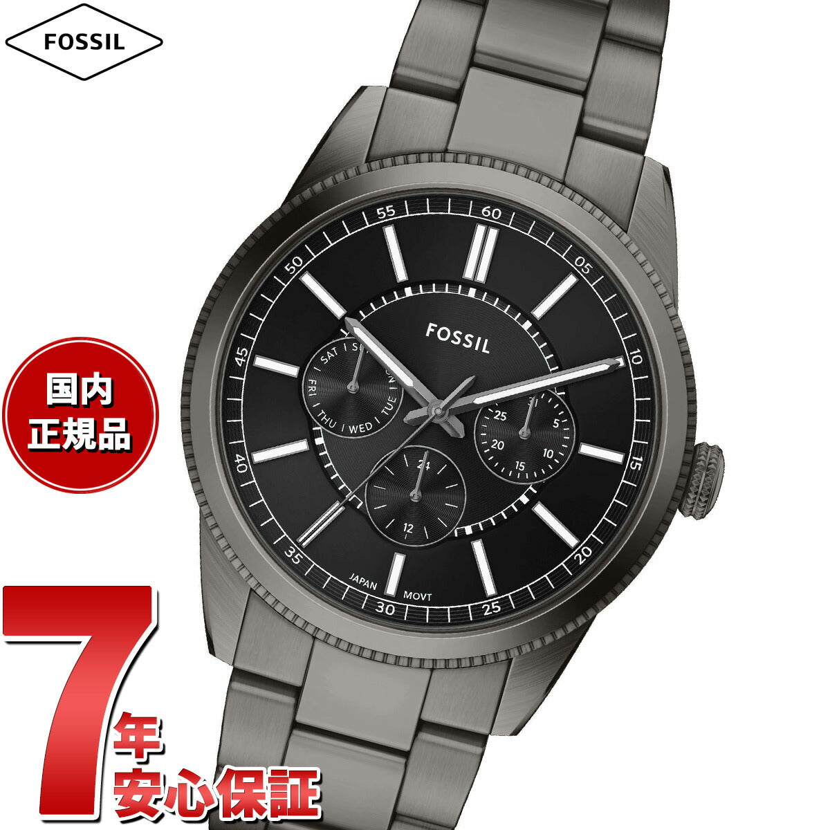 フォッシル FOSSIL 腕時計 メンズ PEARSON マルチファンクション ガンメタル ステンレススチールウォッチ FS6136【2025 新作】