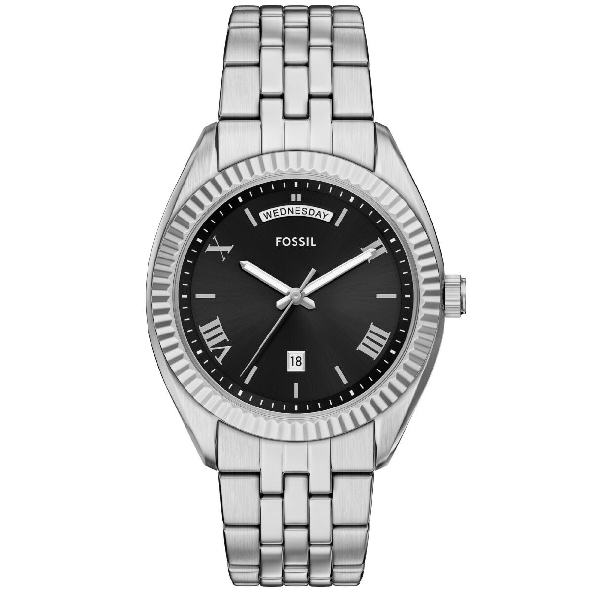 フォッシル FOSSIL 腕時計 メンズ CAMPBELL 三針 デイデイト ステンレススチールウォッチ FS6139【2025 新作】