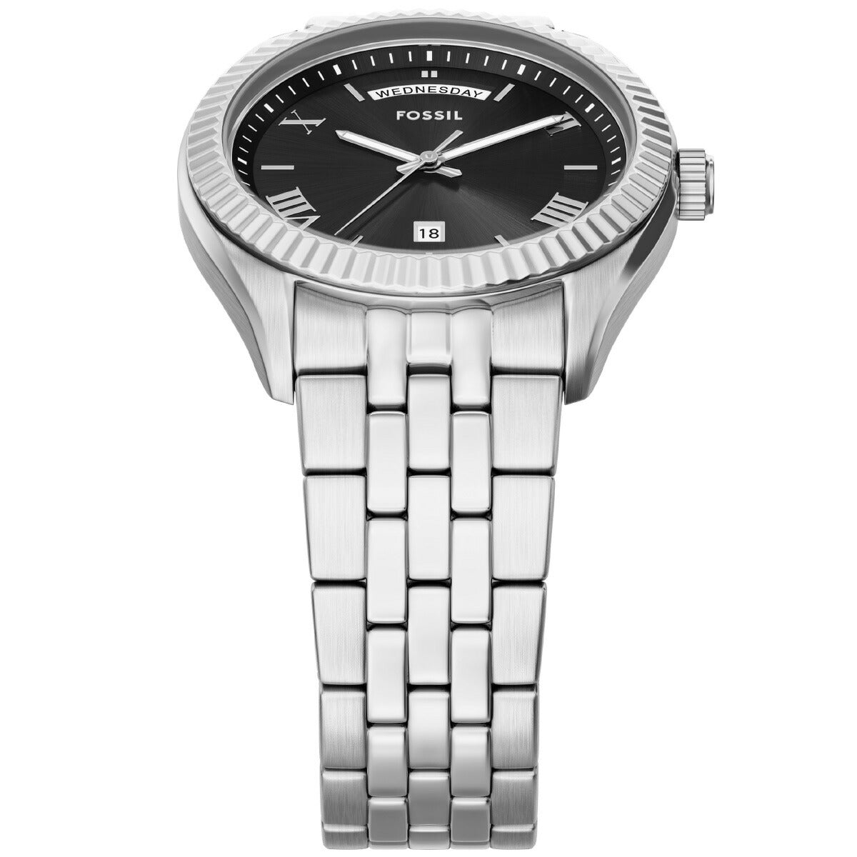 フォッシル FOSSIL 腕時計 メンズ CAMPBELL 三針 デイデイト ステンレススチールウォッチ FS6139【2025 新作】