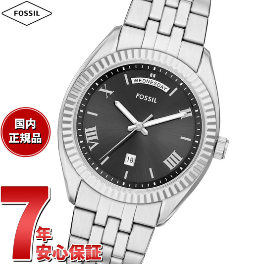 フォッシル FOSSIL 腕時計 メンズ CAMPBELL 三針 デイデイト ステンレススチールウォッチ FS6139【2025 新作】