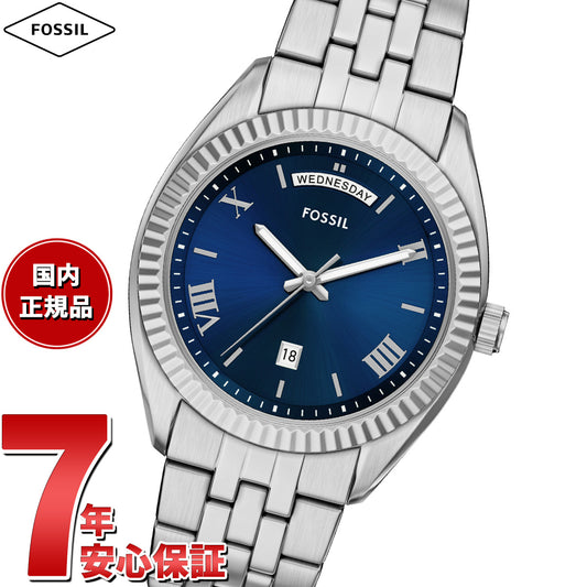 フォッシル FOSSIL 腕時計 メンズ CAMPBELL 三針 デイデイト ステンレススチールウォッチ FS6140【2025 新作】