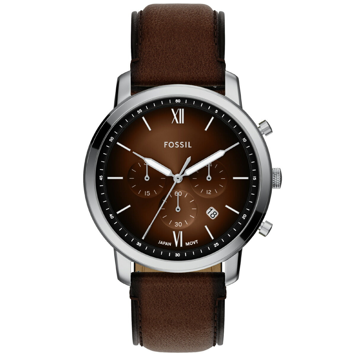 フォッシル FOSSIL 腕時計 メンズ NEUTRA クロノグラフ ブラウン レザーウォッチ FS6143【2025 新作】