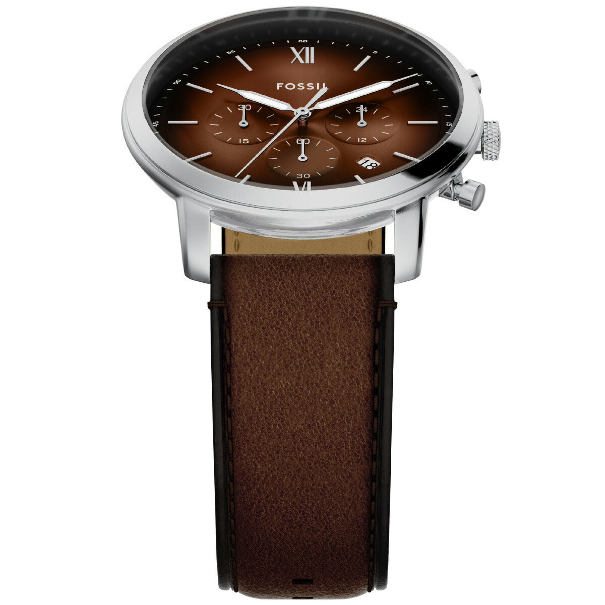 フォッシル FOSSIL 腕時計 メンズ NEUTRA クロノグラフ ブラウン レザーウォッチ FS6143【2025 新作】