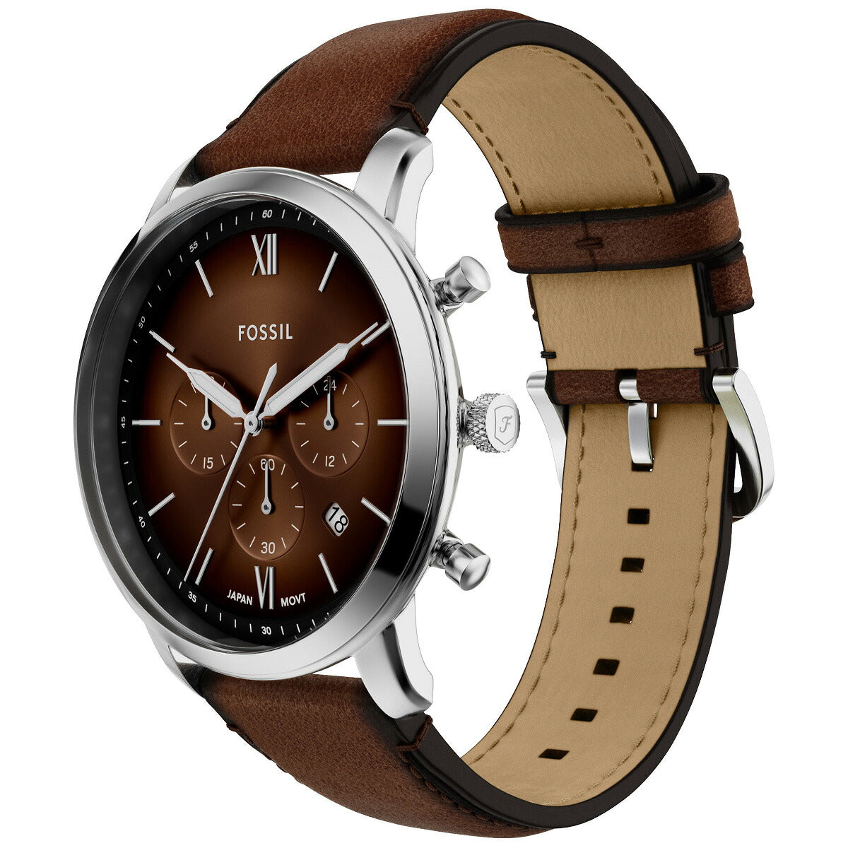 フォッシル FOSSIL 腕時計 メンズ NEUTRA クロノグラフ ブラウン レザーウォッチ FS6143【2025 新作】