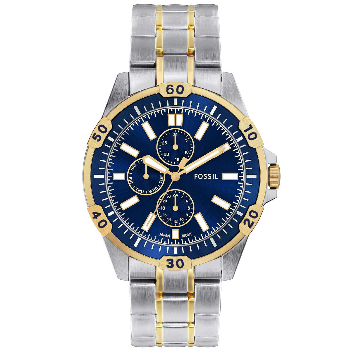 フォッシル FOSSIL 腕時計 メンズ GARRETT マルチファンクション ツートーン ステンレススチールウォッチ FS6146【2025 新作】