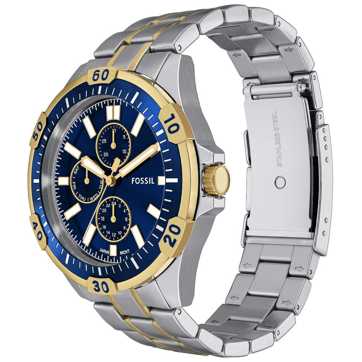 フォッシル FOSSIL 腕時計 メンズ GARRETT マルチファンクション ツートーン ステンレススチールウォッチ FS6146【2025 新作】