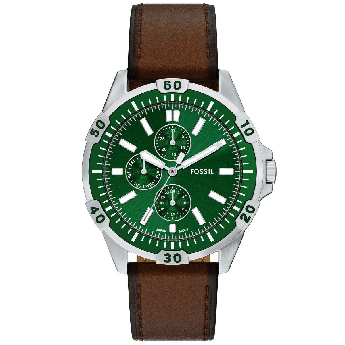 フォッシル FOSSIL 腕時計 メンズ GARRETT マルチファンクション ブラウンレザーウォッチ FS6147【2025 新作】