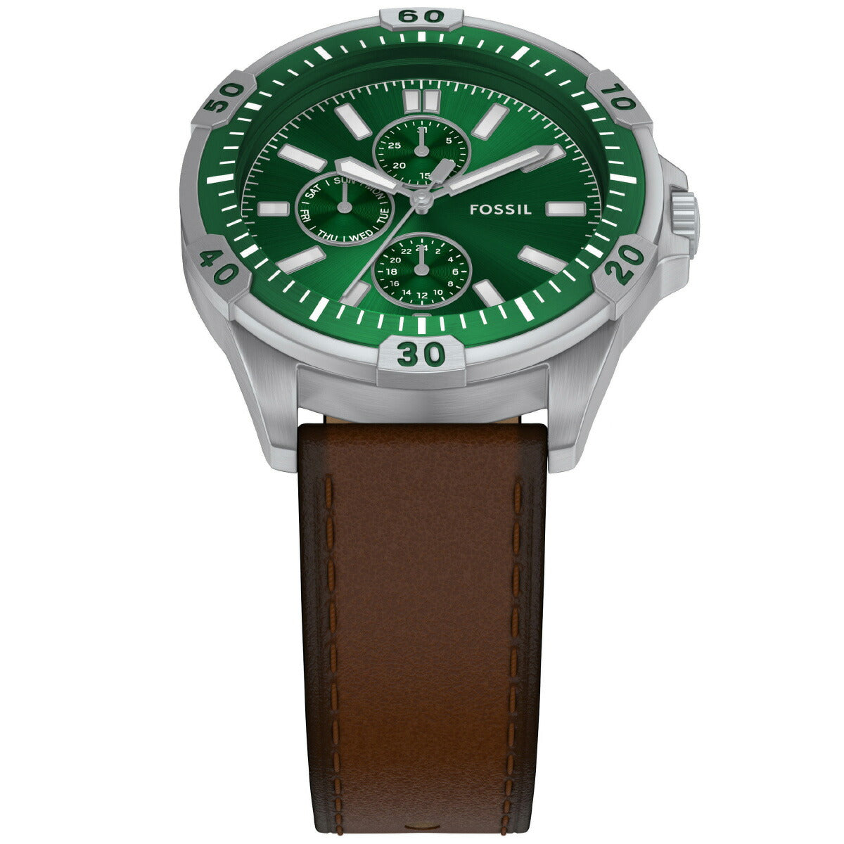 フォッシル FOSSIL 腕時計 メンズ GARRETT マルチファンクション ブラウンレザーウォッチ FS6147【2025 新作】