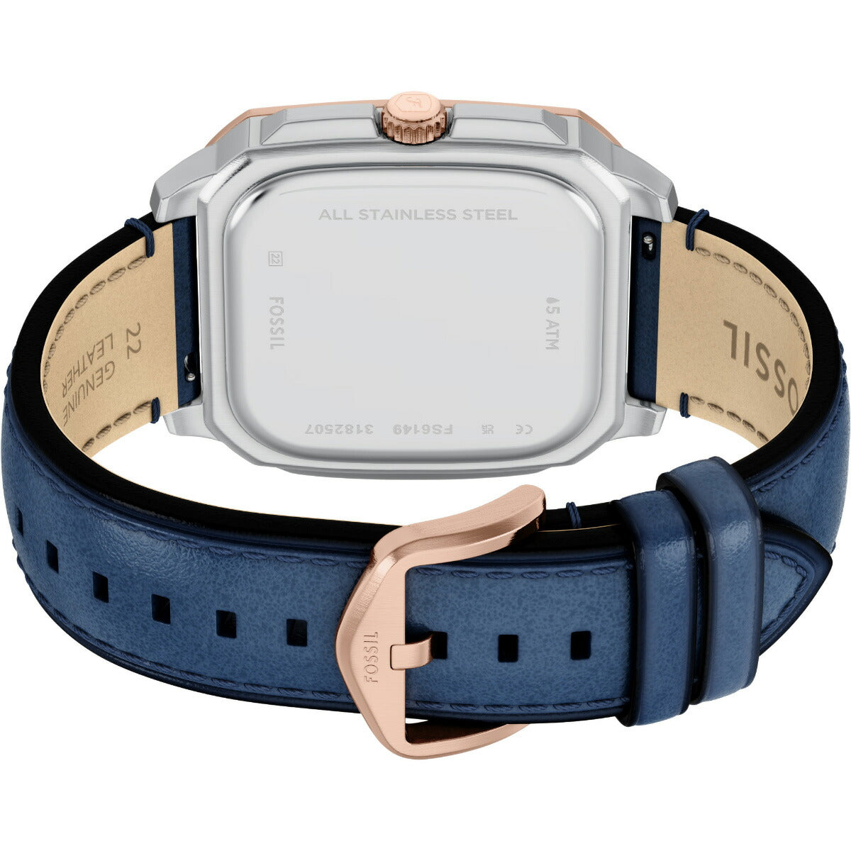 フォッシル FOSSIL 腕時計 メンズ CROSBY 三針 ブルー レザーウォッチ FS6149