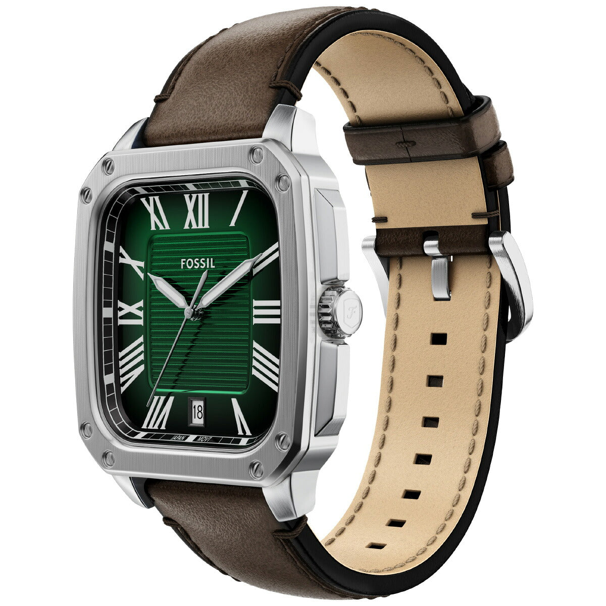 フォッシル FOSSIL 腕時計 メンズ CROSBY 三針 ブラウン レザーウォッチ FS6150