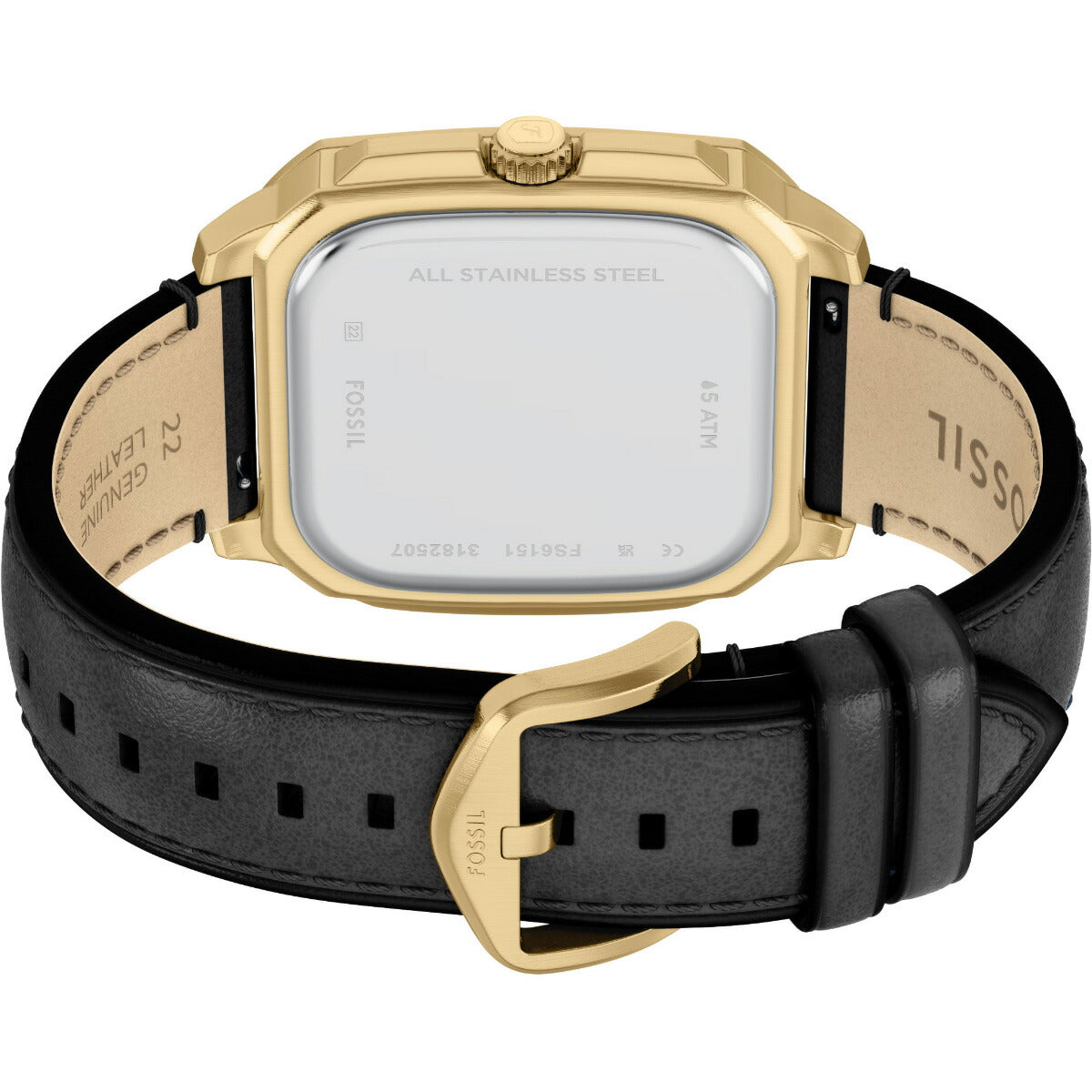 フォッシル FOSSIL 腕時計 メンズ CROSBY 三針 ブラック レザーウォッチ FS6151