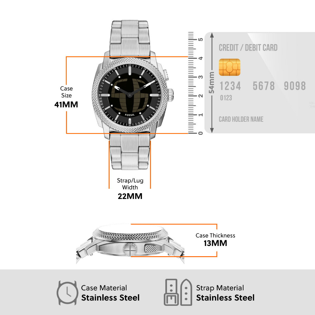 フォッシル FOSSIL 腕時計 アナデジ メンズ MACHINE BIG TIC 41mm ステンレススチール FS6155【2026 新作】