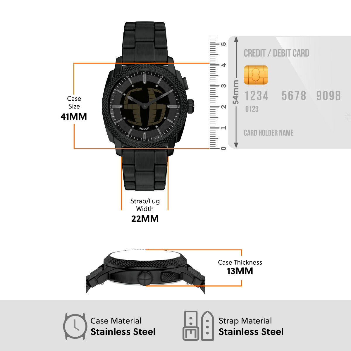 フォッシル FOSSIL 腕時計 アナデジ メンズ MACHINE BIG TIC 41mm ブラック ステンレススチール FS6156【2026 新作】