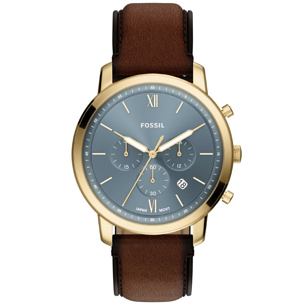 フォッシル FOSSIL 腕時計 メンズ NEUTRA クロノグラフ ブラウンレザー FS6162【2026 新作】