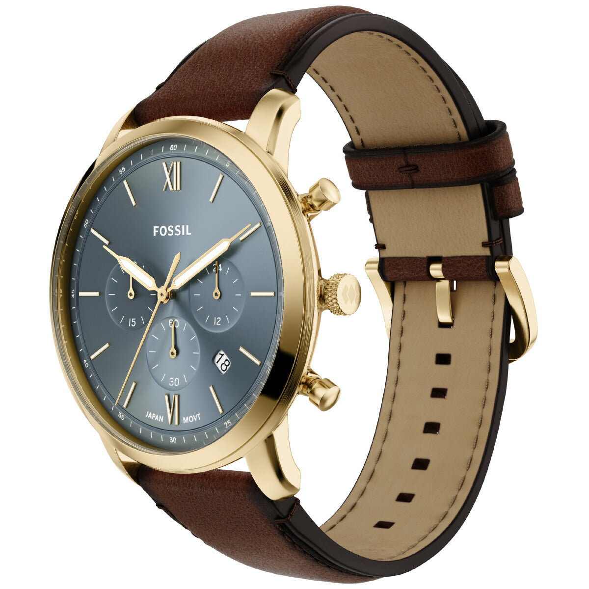 フォッシル FOSSIL 腕時計 メンズ NEUTRA クロノグラフ ブラウンレザー FS6162【2026 新作】