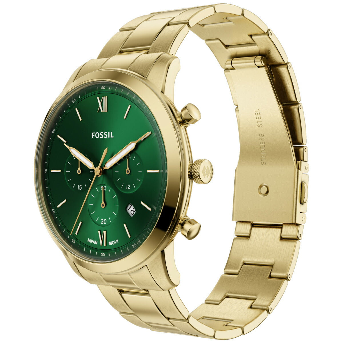 フォッシル FOSSIL 腕時計 メンズ NEUTRA クロノグラフ ゴールドトーン ステンレススチール FS6164【2026 新作】