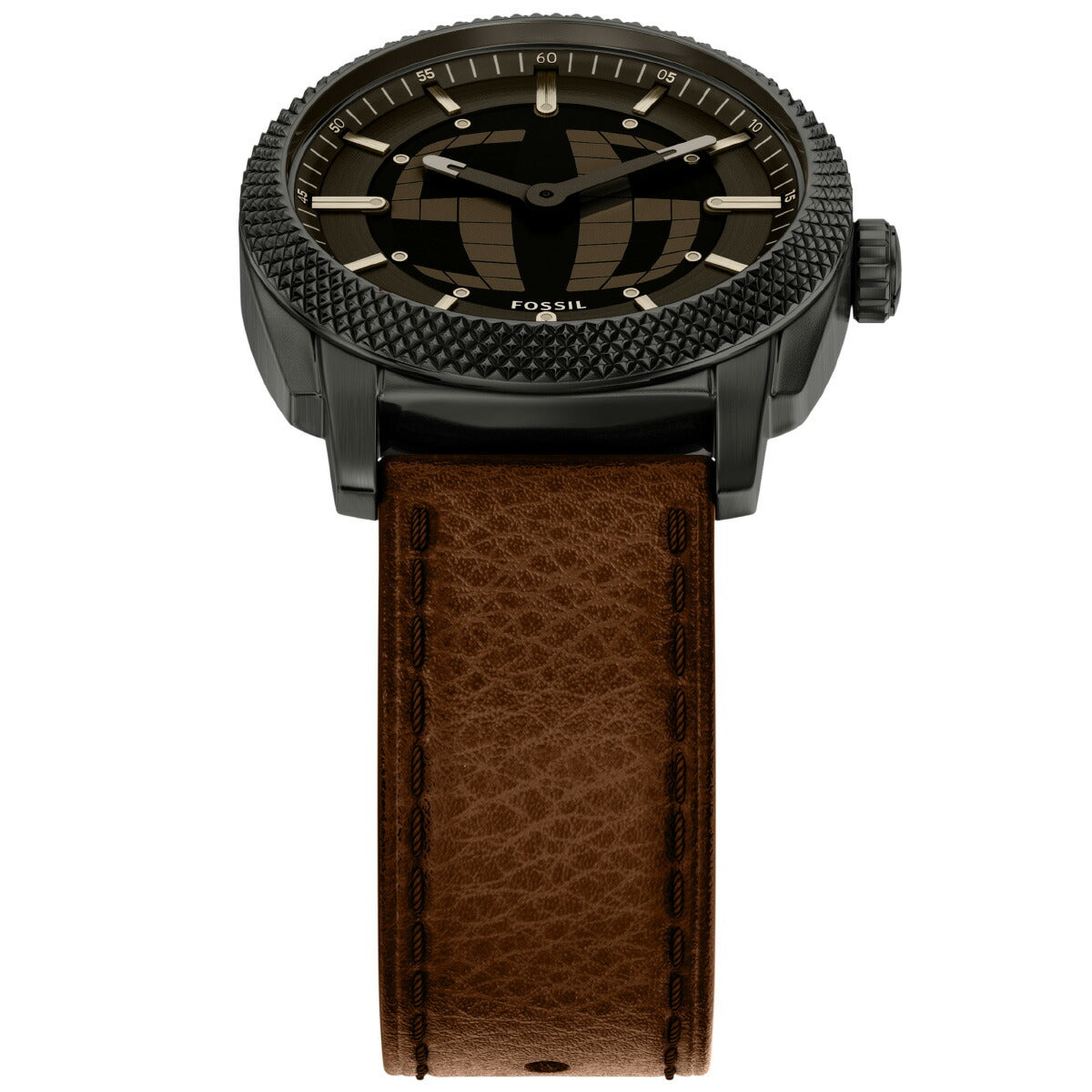 フォッシル FOSSIL 腕時計 アナデジ メンズ MACHINE BIG TIC 41mm ブラウン レザー FS6165【2026 新作】