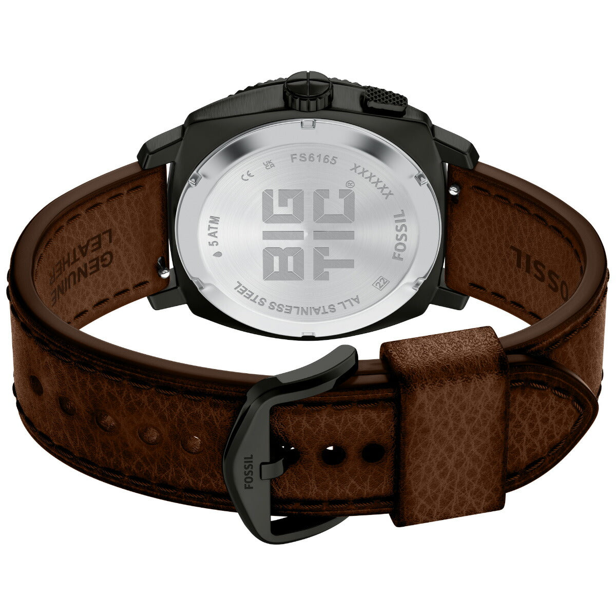 フォッシル FOSSIL 腕時計 アナデジ メンズ MACHINE BIG TIC 41mm ブラウン レザー FS6165【2026 新作】