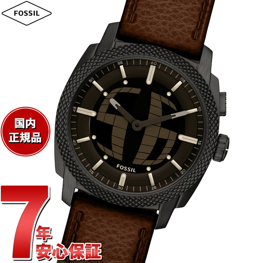 フォッシル FOSSIL 腕時計 アナデジ メンズ MACHINE BIG TIC 41mm ブラウン レザー FS6165【2026 新作】