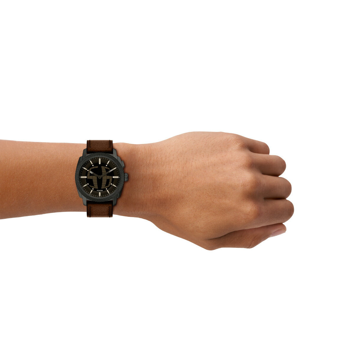フォッシル FOSSIL 腕時計 アナデジ メンズ MACHINE BIG TIC 41mm ブラウン レザー FS6165【2026 新作】