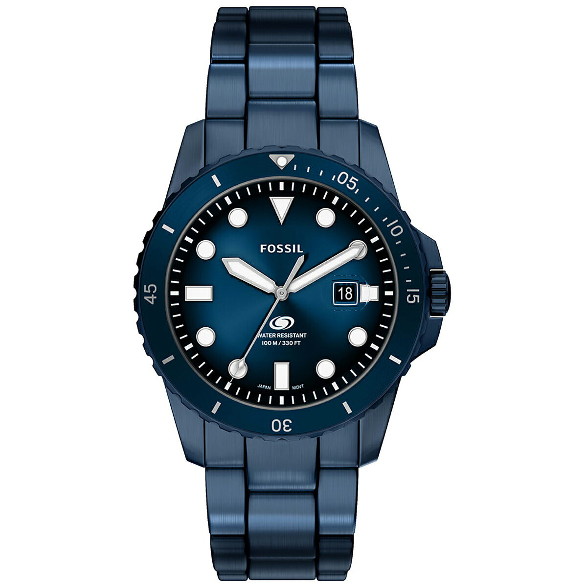 フォッシル FOSSIL 腕時計 メンズ FOSSIL BLUE DIVE 三針デイト ネイビー ステンレススチールウォッチ FS6166【2026 新作】