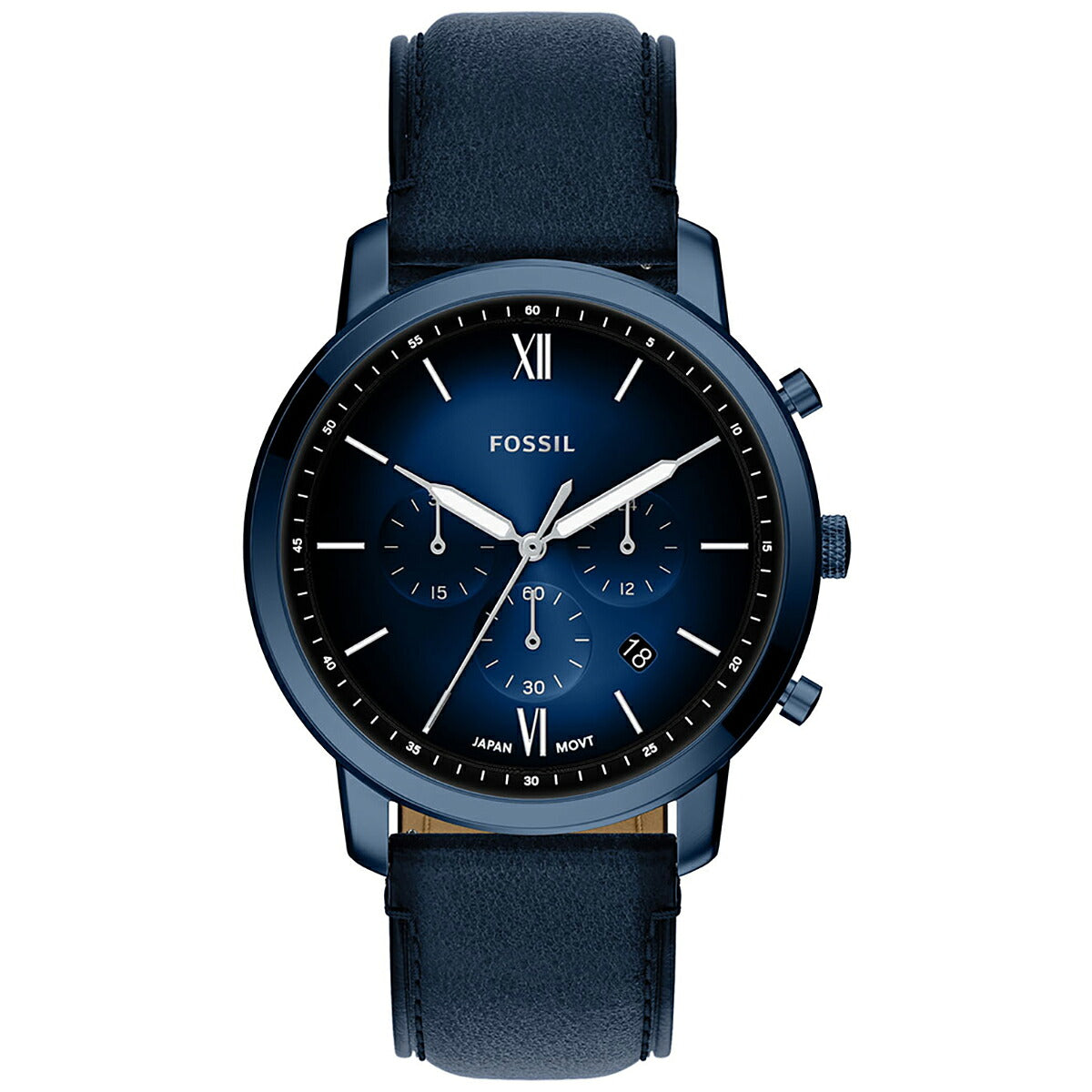 フォッシル FOSSIL 腕時計 メンズ NEUTRA クロノグラフ ネイビー レザーウォッチ FS6168【2026 新作】