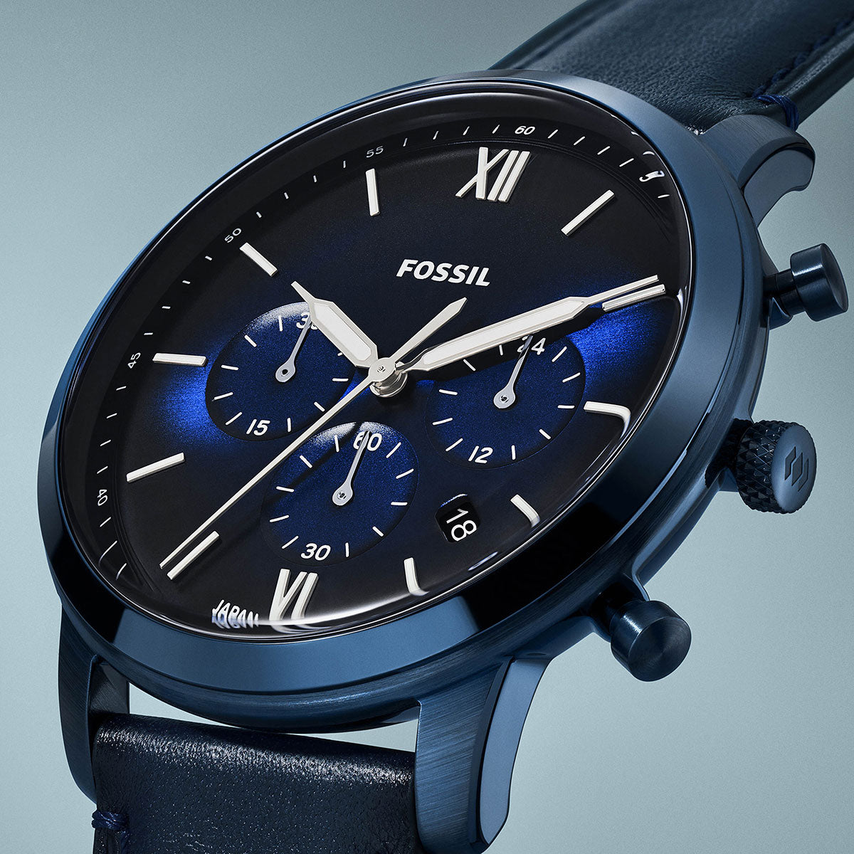 フォッシル FOSSIL 腕時計 メンズ NEUTRA クロノグラフ ネイビー レザーウォッチ FS6168【2026 新作】
