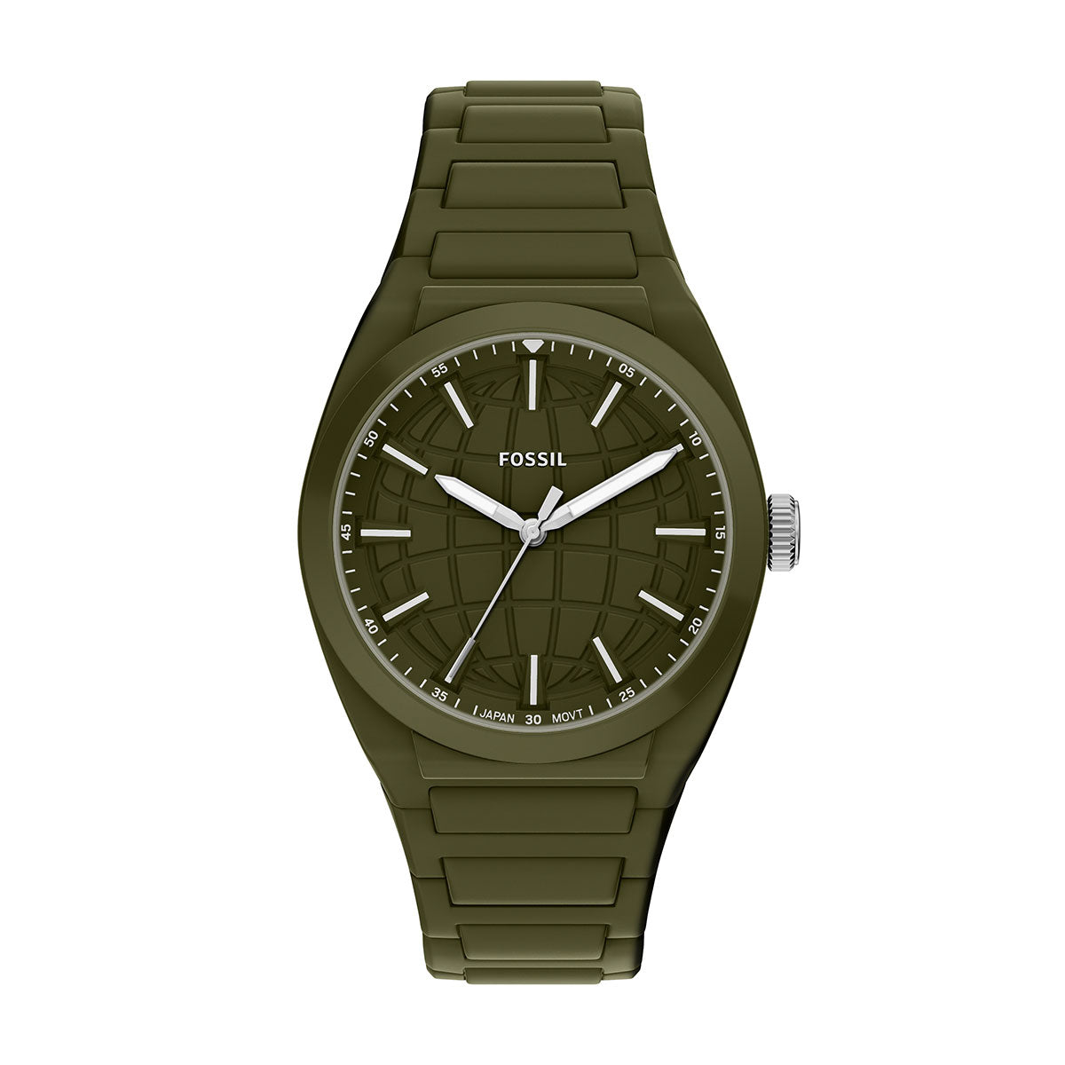 フォッシル FOSSIL 腕時計 メンズ EVERETT アナログ オリーブ シリコンウォッチ FS6178【2026新作】