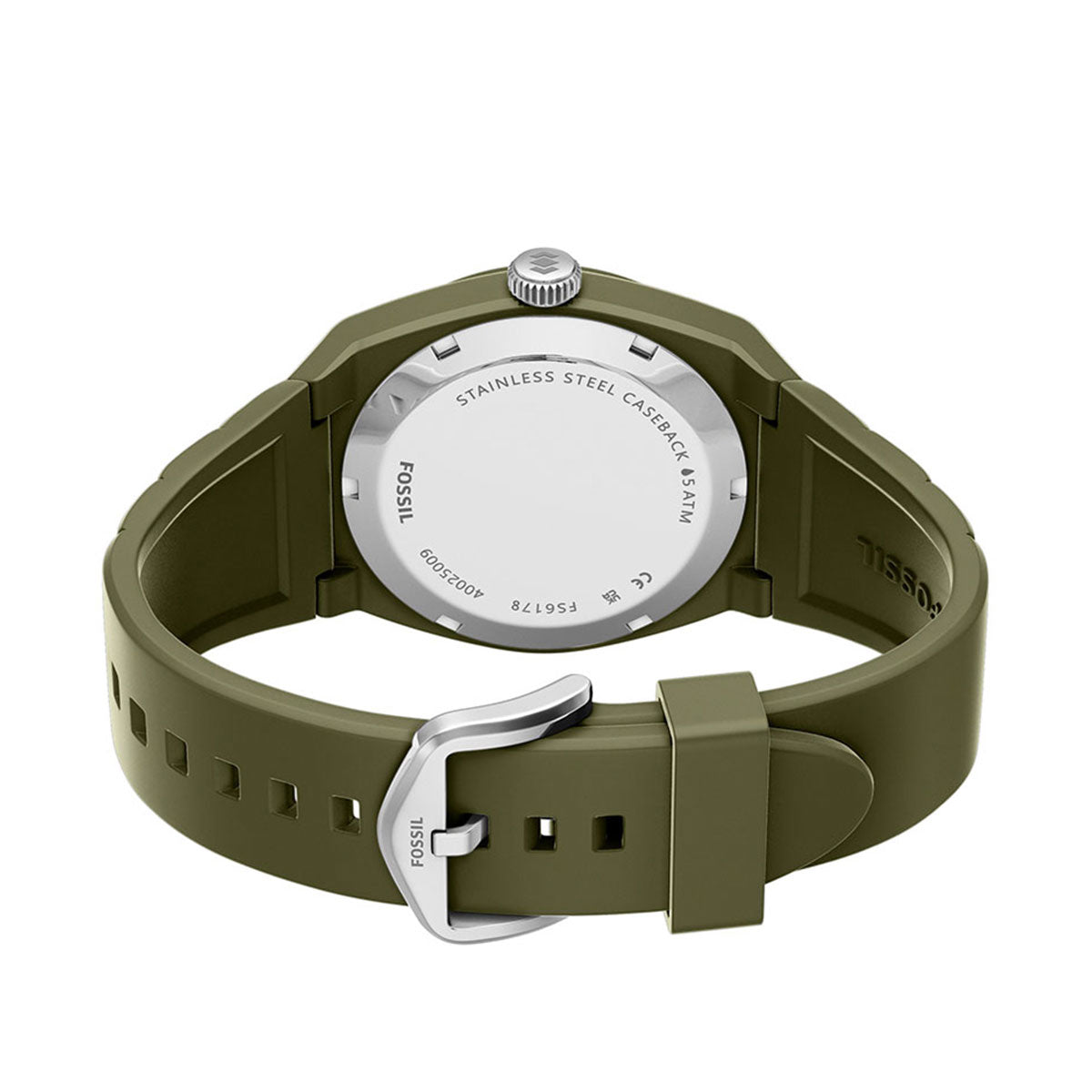 フォッシル FOSSIL 腕時計 メンズ EVERETT アナログ オリーブ シリコンウォッチ FS6178【2026新作】