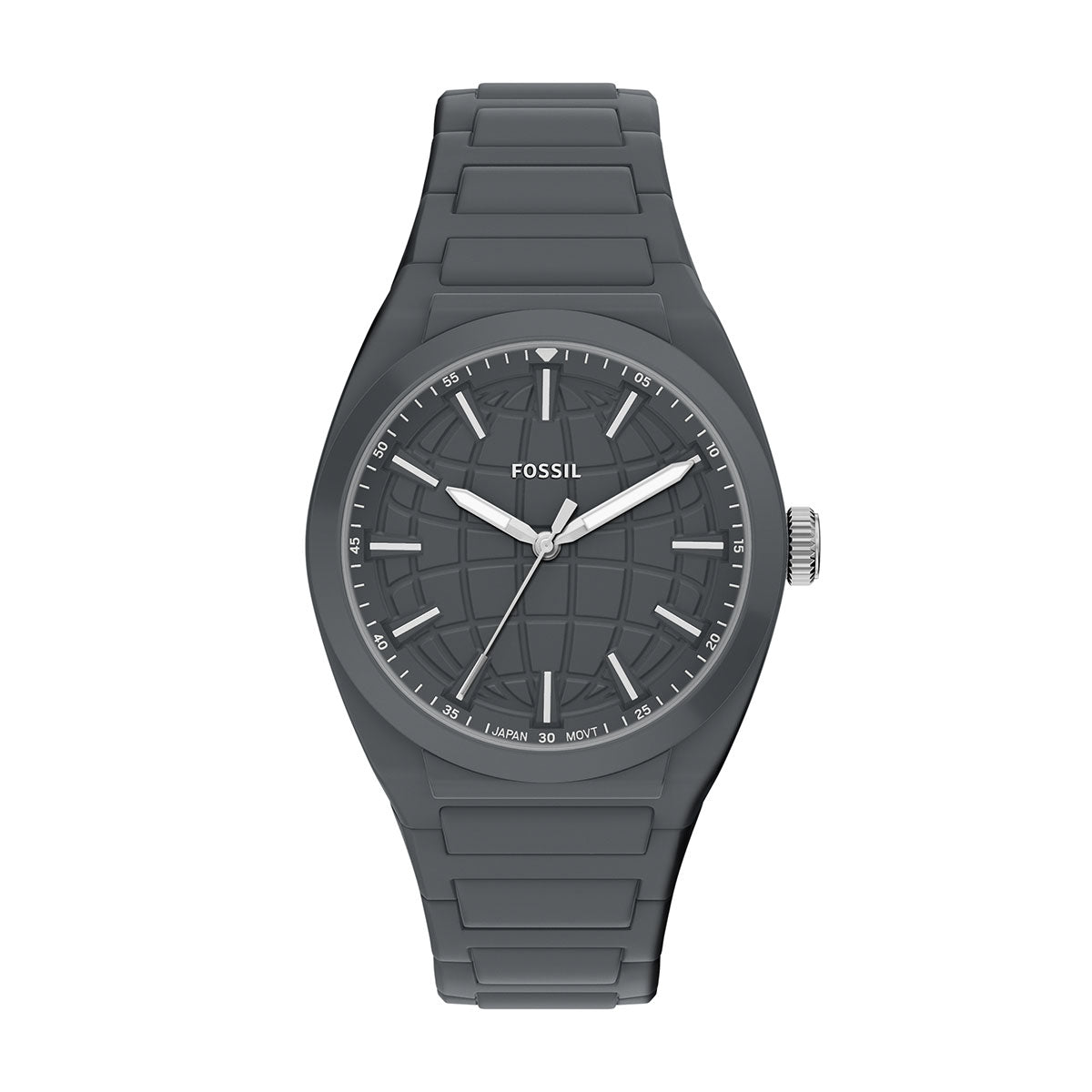 フォッシル FOSSIL 腕時計 メンズ EVERETT アナログ グレー シリコンウォッチ FS6179【2026新作】