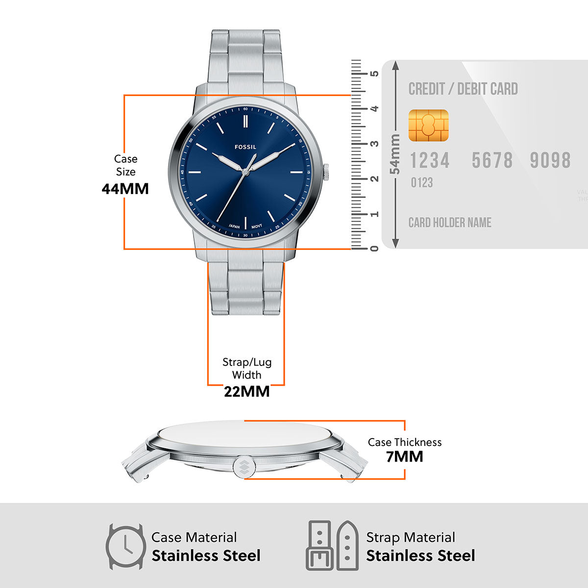 フォッシル FOSSIL 腕時計 メンズ MINIMALIST アナログ ステンレススチールウォッチ FS6180【2026新作】