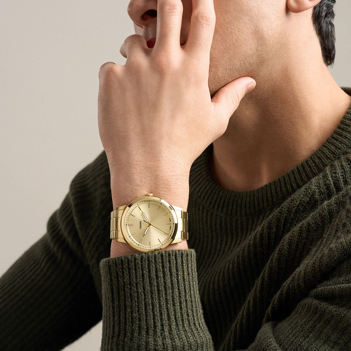 フォッシル FOSSIL 腕時計 メンズ MINIMALIST アナログ ゴールドトーン ステンレススチールウォッチ FS6181【2026新作】