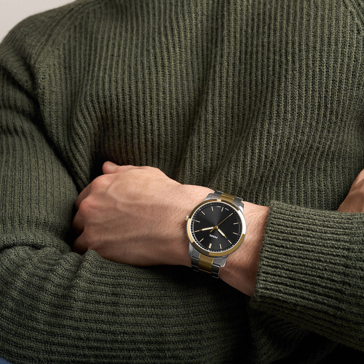 フォッシル FOSSIL 腕時計 メンズ MINIMALIST アナログ ツートーン ステンレススチールウォッチ FS6182【2026新作】