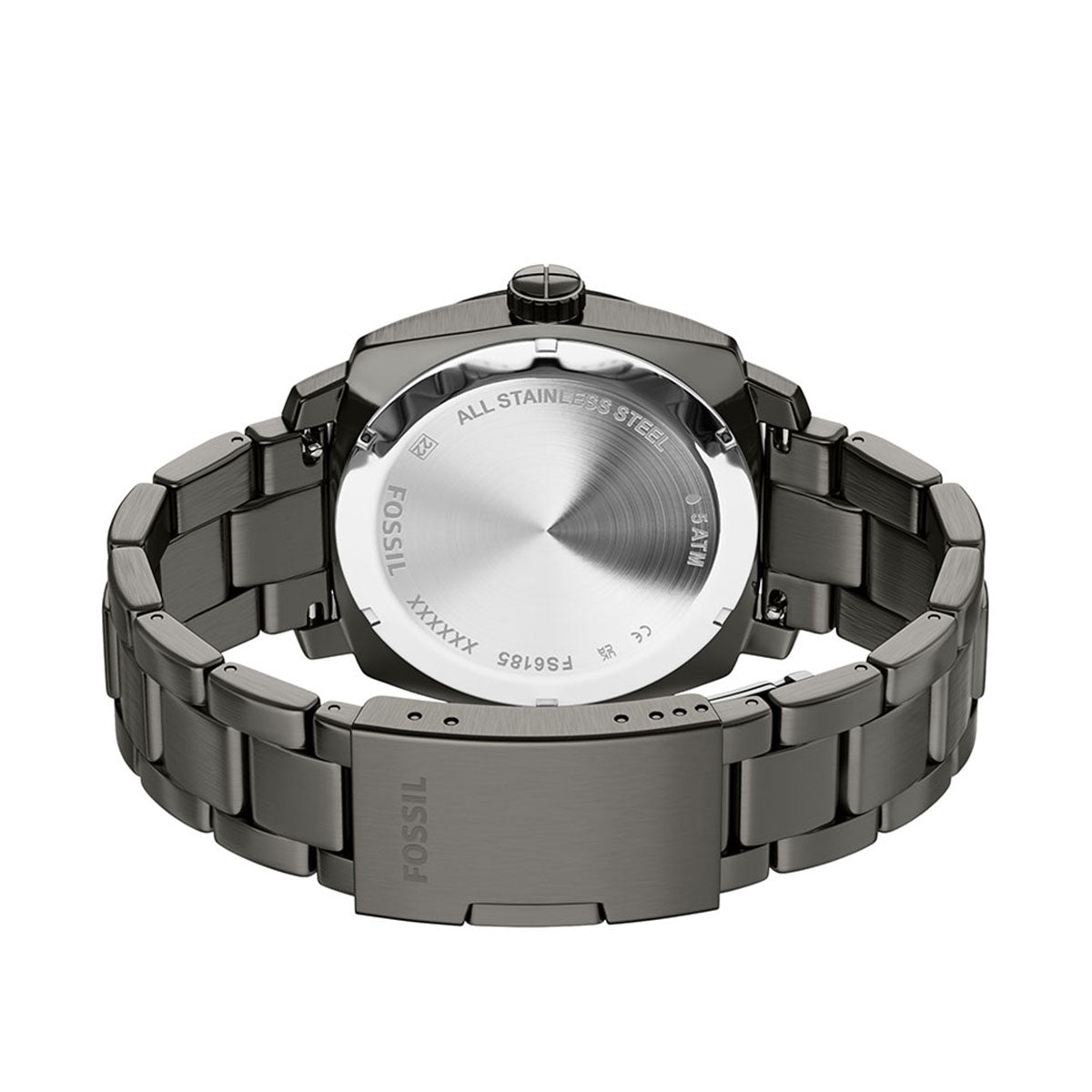 フォッシル FOSSIL 腕時計 メンズ MACHINE デイト アナログ スモーク ステンレススチールウォッチ FS6185【2026新作】