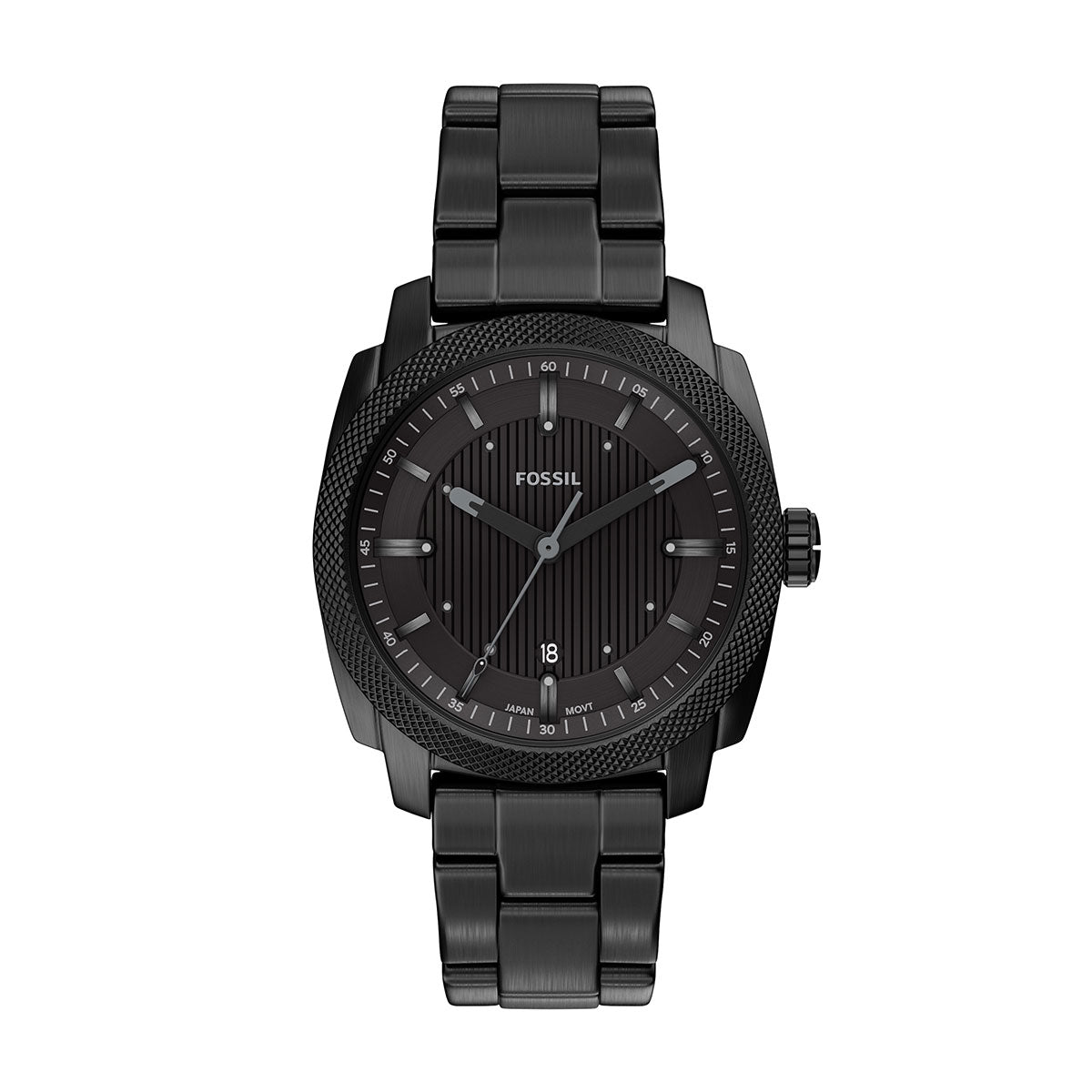 フォッシル FOSSIL 腕時計 メンズ MACHINE デイト アナログ ブラック ステンレススチールウォッチ FS6186【2026新作】
